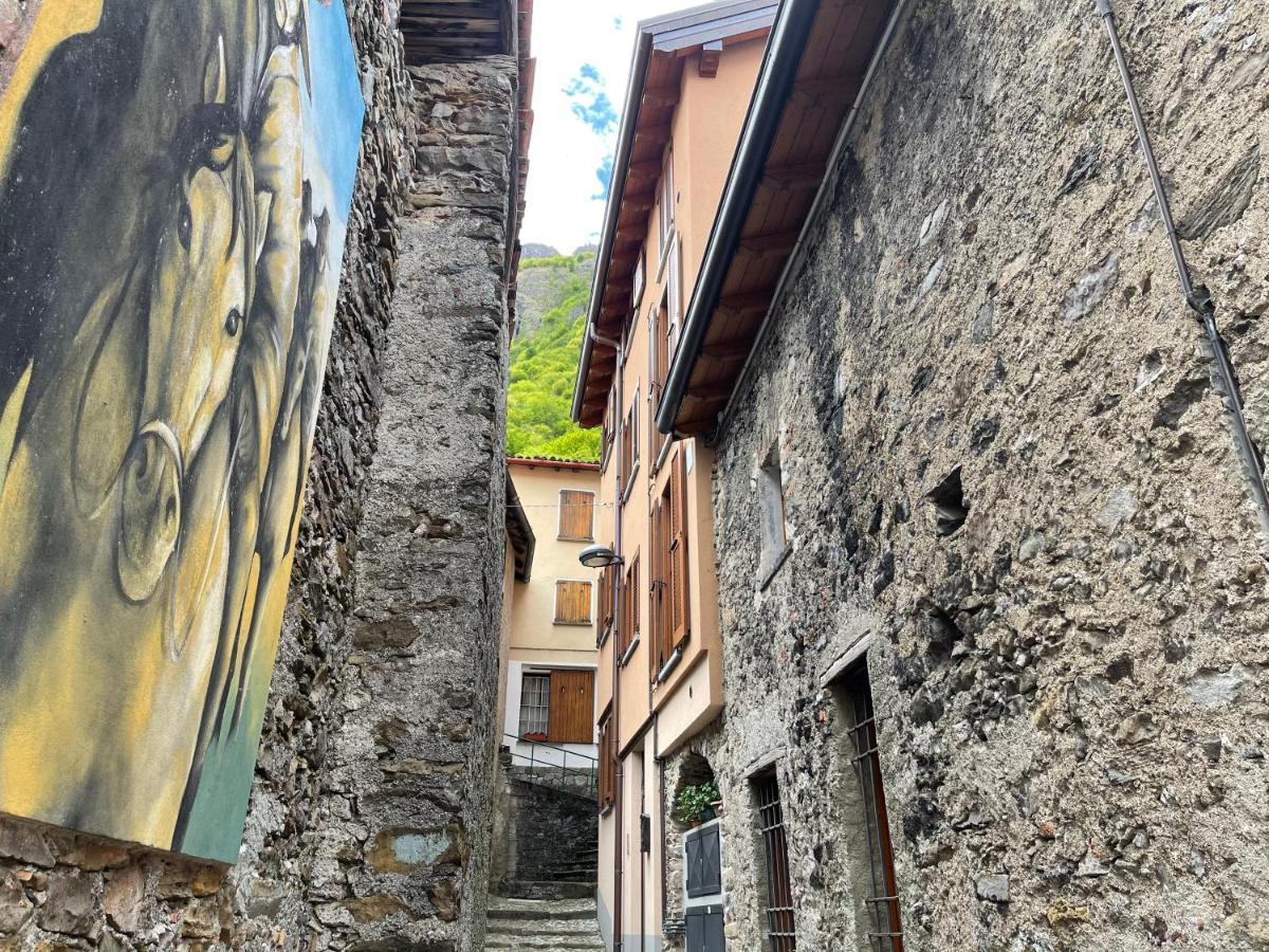 La Casa Di Pucci Nel Borgo Affrescato Di Parlasco Cortenova Eksteriør billede